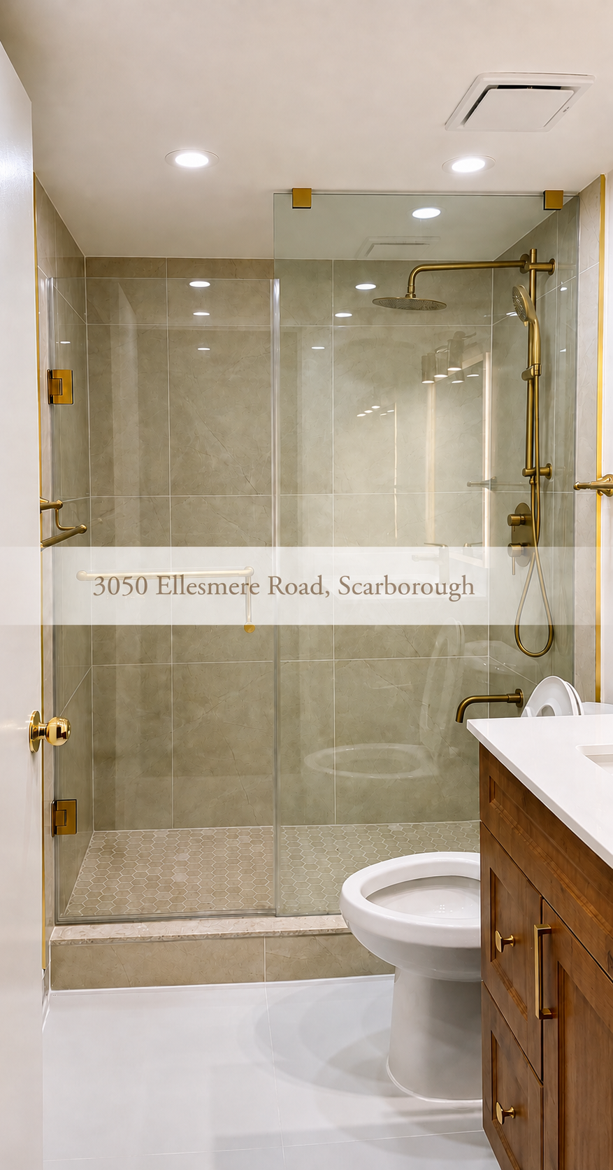 Bathroom upgrade - gold fixtures