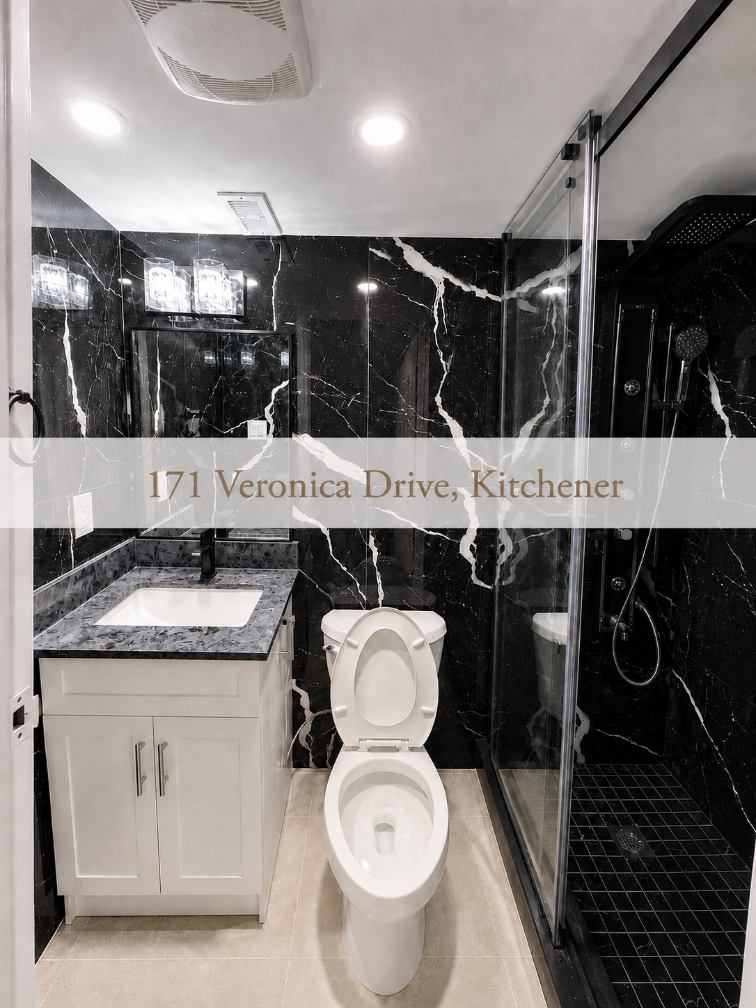 Bathroom upgrade - white marble
